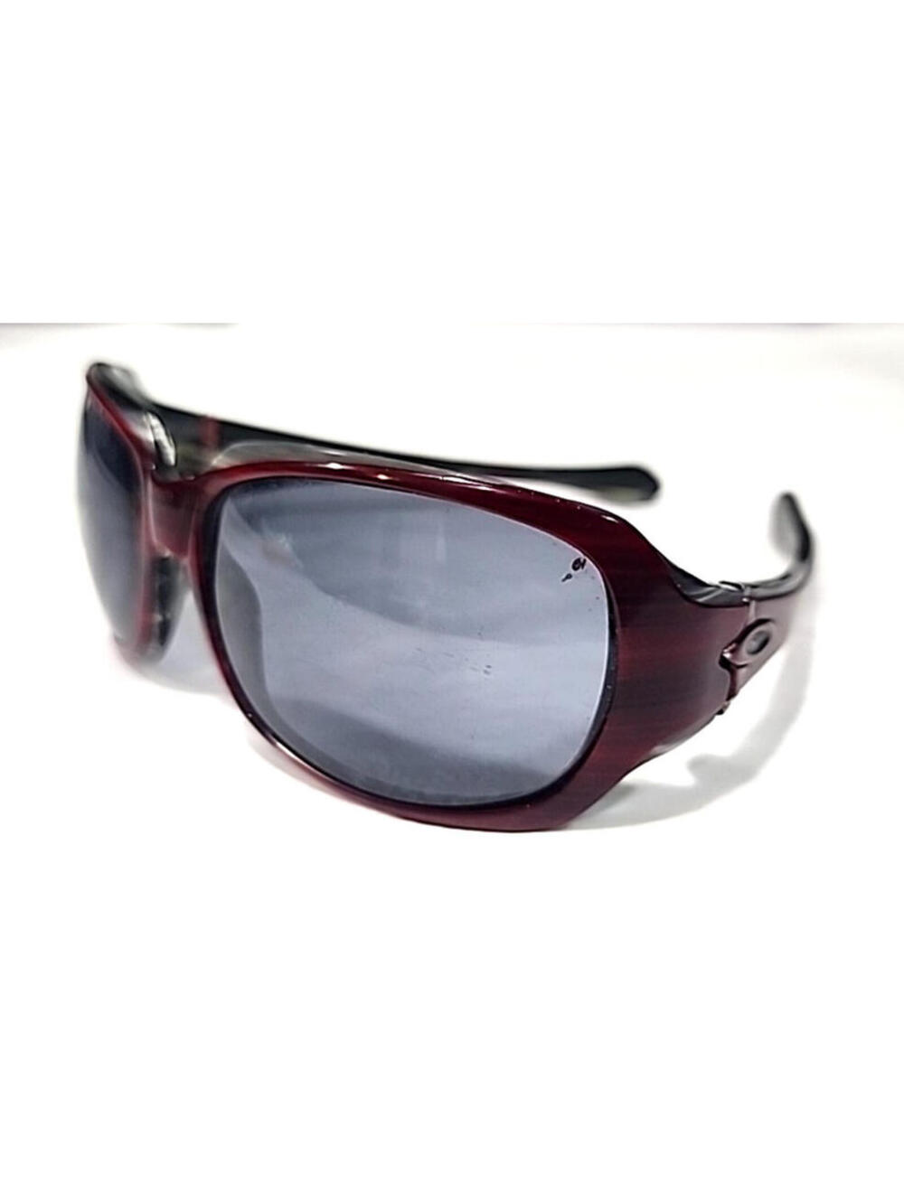 Oakley Script Narrow Red Wrap Gray Sunglasses READ